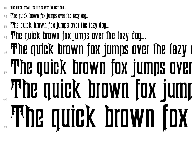Haunted Mouse font waterfall